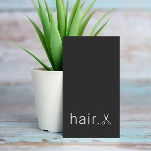 Tarjeta De Visita Elegante minimalista Hairstylista de tijeras blanc