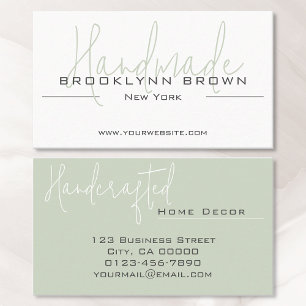 Tarjeta De Visita Elegante Minimalista hecho a mano, hecho a mano, m