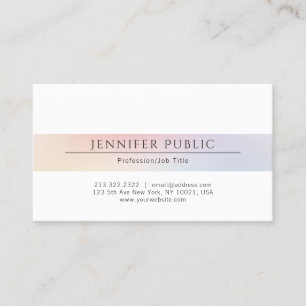 Tarjeta De Visita Elegante Minimalista Llana Profesional Moderna Col