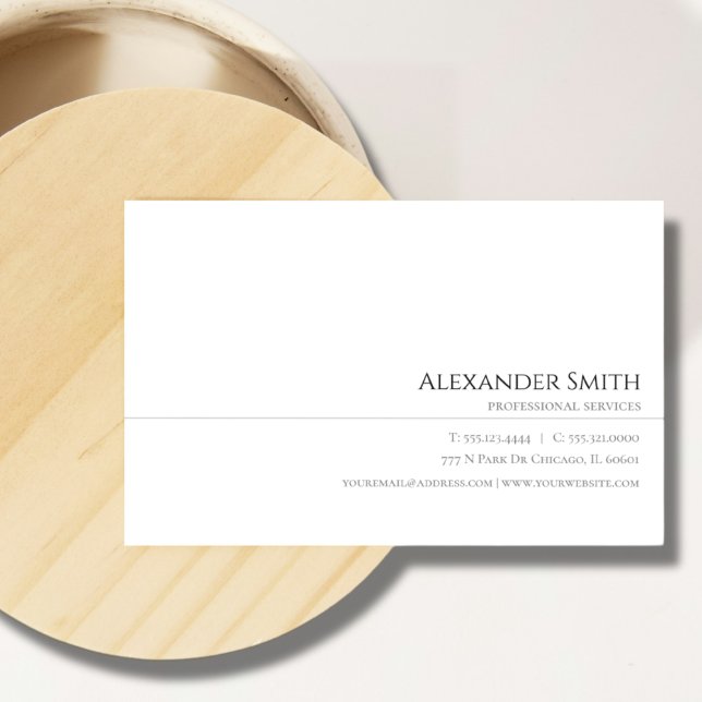 Tarjeta De Visita Elegante Minimalista Llanura Profesional Moderno (Subido por el creador)