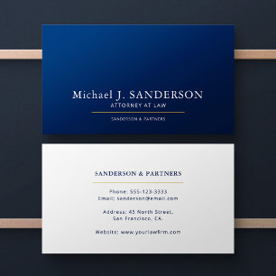 Tarjeta De Visita Elegante minimalista lujoso abogado naval
