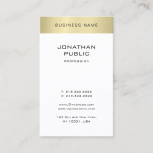 Tarjeta De Visita Elegante Minimalista Mirada Dorada Sencilla Modern