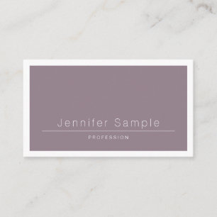 Tarjeta De Visita Elegante Minimalista Moderna Sala Plain Moderna de