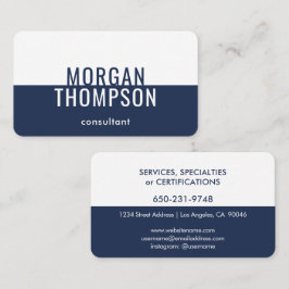 Tarjeta De Visita Elegante Minimalista moderno de la Marina de Llanu