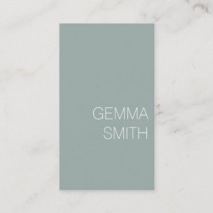 Tarjeta De Visita Elegante minimalista moderno verde y blanco gris