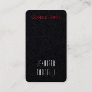 Tarjeta De Visita Elegante Minimalista moderno y negro premium