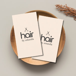 Tarjeta De Visita Elegante minimalista Pastel Beige Negrita Sensació