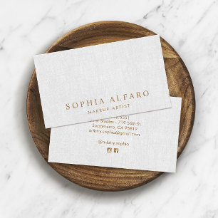 Tarjeta De Visita Elegante minimalista Profesional De Belleza Gris