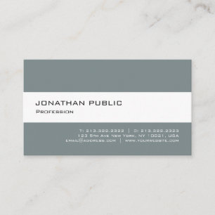 Tarjeta De Visita Elegante Minimalista profesional moderno brillante