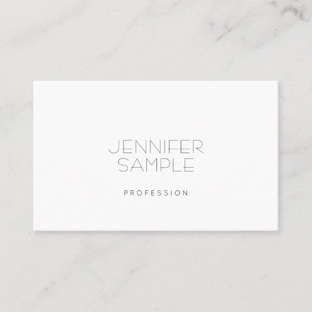 Tarjeta De Visita Elegante minimalista simple profesional (Anverso)