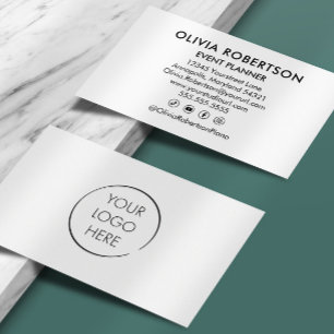 Tarjeta De Visita Elegante Minimalista Simple Tu Logo Personalizado