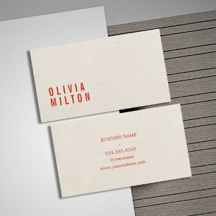 Tarjeta De Visita Elegante Minimalista Textura de Papel Consultora R