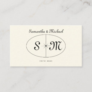 Tarjeta De Visita Elegante Minimalista Tipográfica Moderna Beige