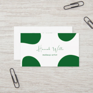 Tarjeta De Visita Elegante Minimalista Verde Moderna