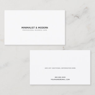 Tarjeta De Visita elegante minimalista y profesional moderna