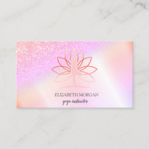 Tarjeta De Visita Elegante Moda Bokeh Women Silhouette Lotus