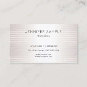 Tarjeta De Visita Elegante Moda de lujo Faux Silver brillante modern