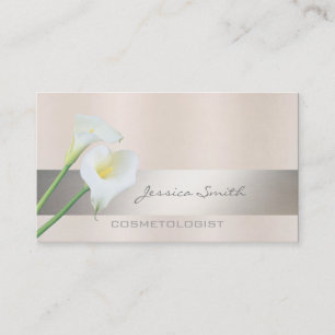 Tarjeta De Visita Elegante moda de lujo romántico calla lily
