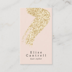 Tarjeta De Visita Elegante moda dorado purpurina brusco rubor rosa
