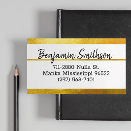 Tarjeta De Visita Elegante Moda elegante Personalizado de lujo Faux 