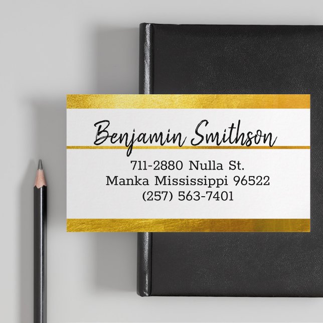 Tarjeta De Visita Elegante Moda elegante Personalizado de lujo Faux  (Subido por el creador)
