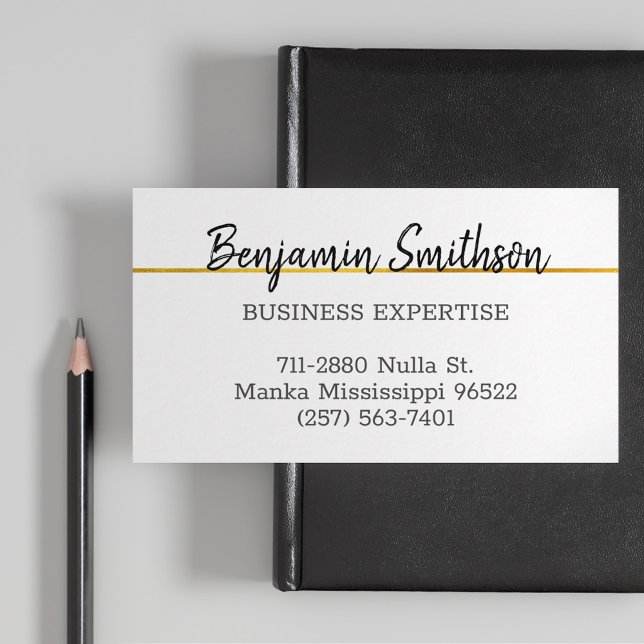 Tarjeta De Visita Elegante Moda elegante Personalizado de lujo Faux  (Subido por el creador)
