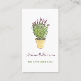 Tarjeta De Visita Elegante Moda Lavender Flower Farm