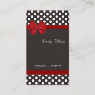Tarjeta De Visita Elegante moda lujosa profesional puntos de polka