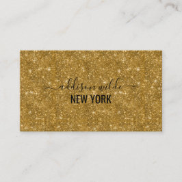 Tarjeta De Visita Elegante moda oro moderno cuadrado minimalista neg
