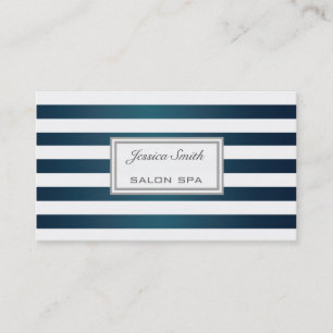 Tarjeta De Visita Elegante moda profesional elegante franjas metaliz