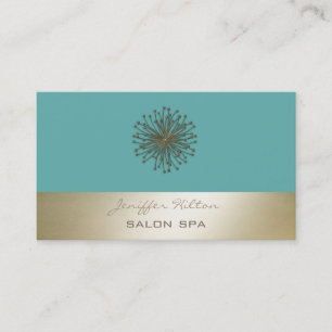 Tarjeta De Visita Elegante moda profesional estilo flor de león ment