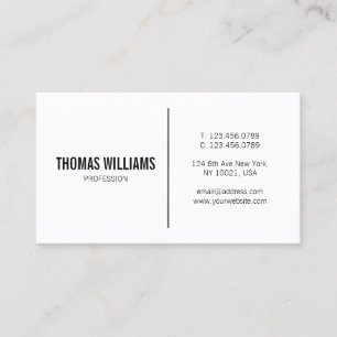 Tarjeta De Visita Elegante Moda profesional moderna Minimalista
