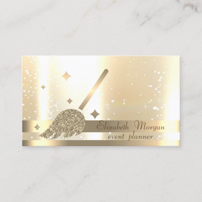 Tarjeta De Visita Elegante, Moda, rayas, cuarto Purpurina luminoso (Anverso)