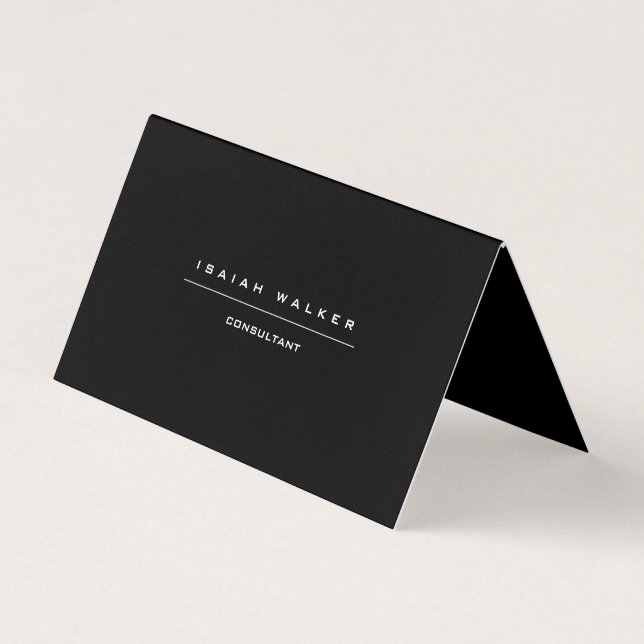 Tarjeta De Visita Elegante Moda simple especial especial blanco y ne (Anverso)