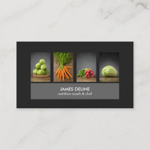 Tarjeta de visita elegante moderna del cocinero de