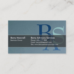 Tarjeta De Visita Elegante Moderno Azul Profesional Simple