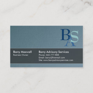 Tarjeta De Visita Elegante Moderno Azul Profesional Simple
