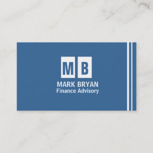 Tarjeta De Visita Elegante Moderno Azul Simple Profesional