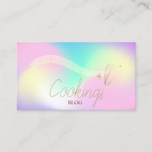 Tarjeta De Visita Elegante Moderno, Batidor, Cocina Holográfica
