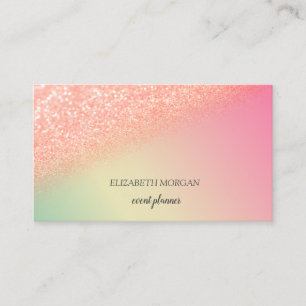 Tarjeta De Visita Elegante Moderno Brillo Bokeh Ombre