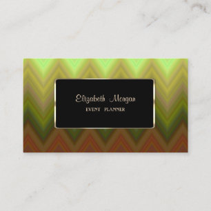 Tarjeta De Visita Elegante, Moderno, Chevron Zig-Zag con Degradado O