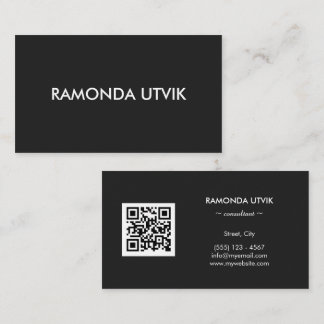 Tarjeta De Visita Elegante Moderno con código QR