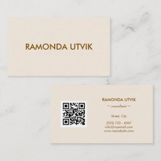 Tarjeta De Visita Elegante Moderno con código QR