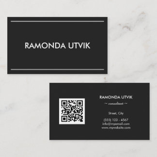 Tarjeta De Visita Elegante Moderno con código QR