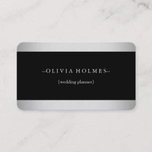 Tarjeta De Visita Elegante Moderno con Lámina de Oro Metálico Profes