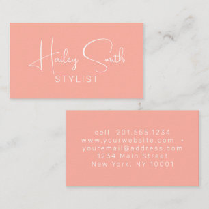 Tarjeta De Visita Elegante Moderno Coral Profesional Empresarial