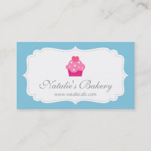 Tarjeta De Visita Elegante, moderno, cupcake, panadería