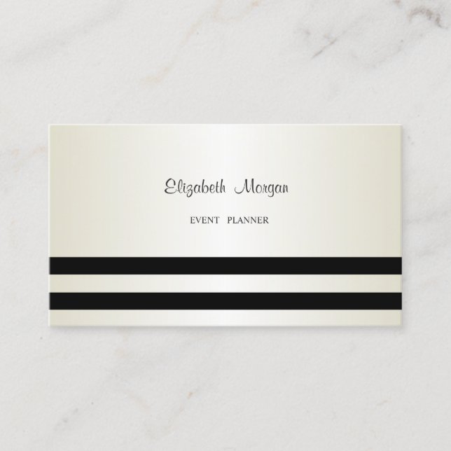 Tarjeta De Visita Elegante, Moderno, De Banda (Anverso)