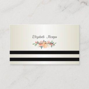 Tarjeta De Visita Elegante Moderno, De Banda, De Flores