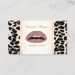 Tarjeta De Visita Elegante moderno de moda Girly, Impresión Leopard 